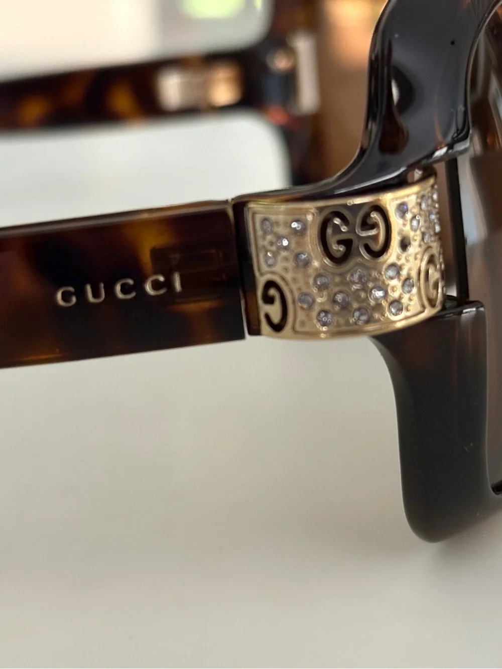 Gucci GG 2985/S V08U8 Brown Tortoise Crystal GG Sunglasses